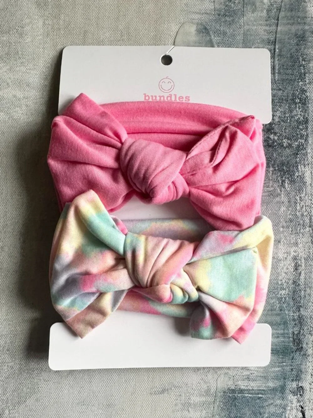 Pink Rainbow Milticolor 2 Psc Baby Bow Set